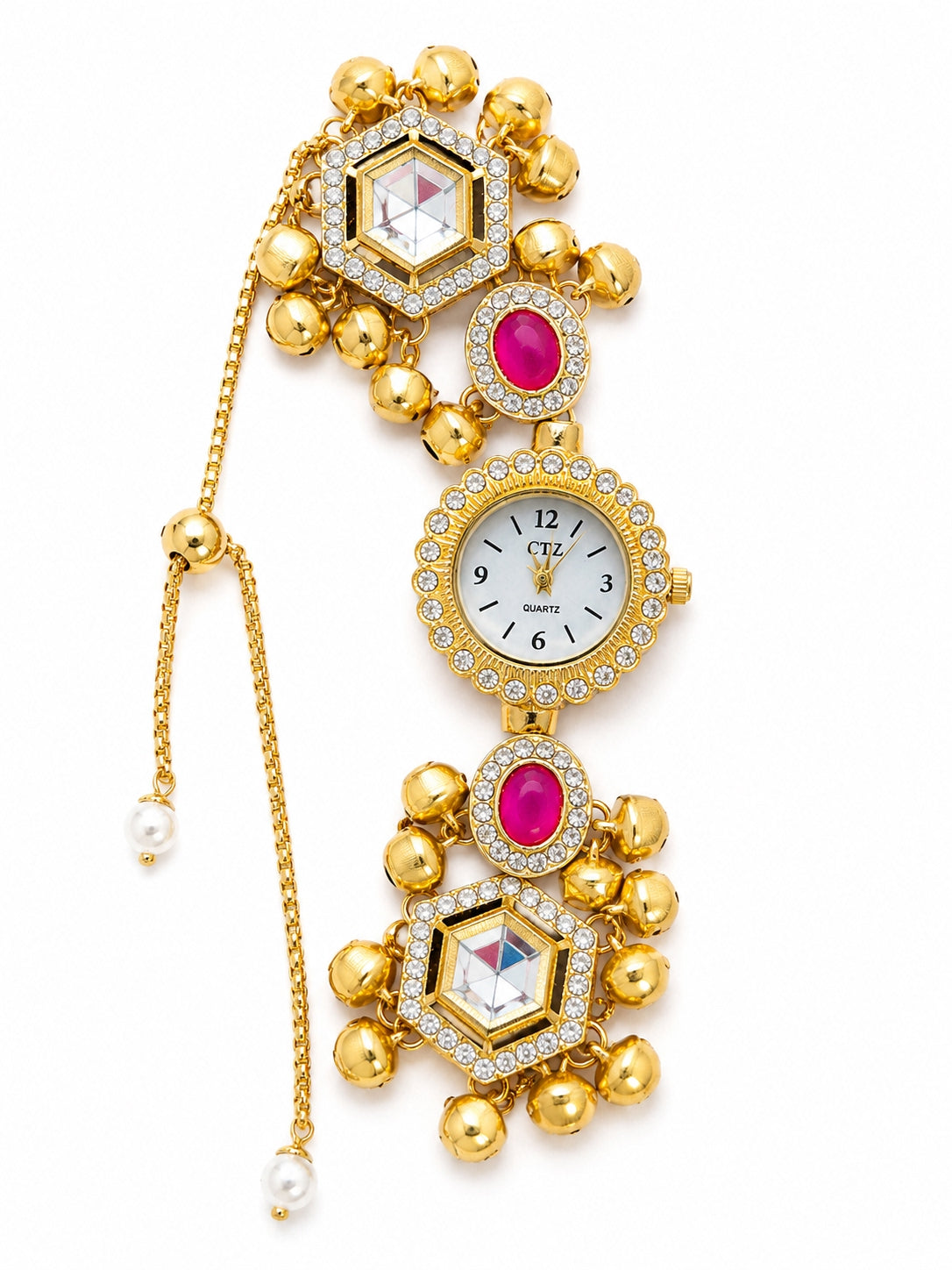New Kashmiri Boho Jewelry Watch - Women Vintage Gold Plated Tassel Bracelet | Ethnic Party Style | Stylish Accessory&nbsp;